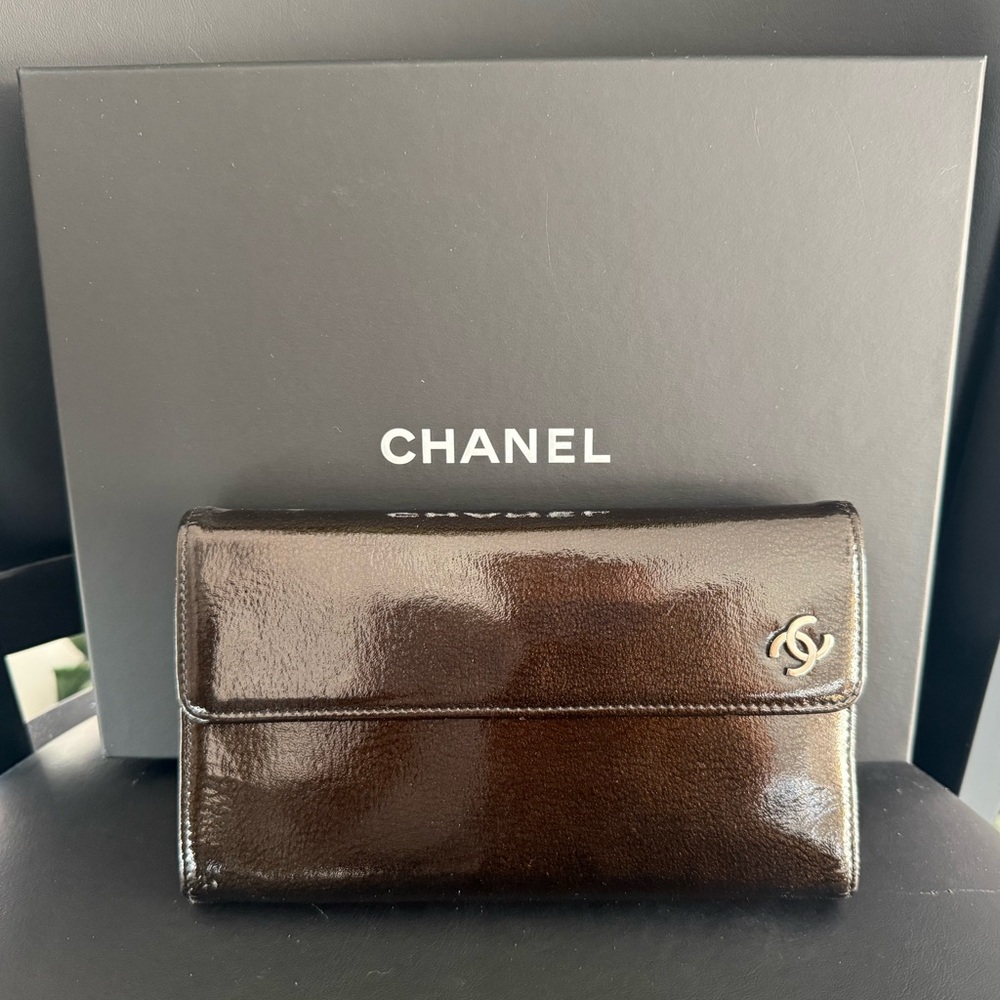 CHANEL Vintage Long Wallet WITH BOX